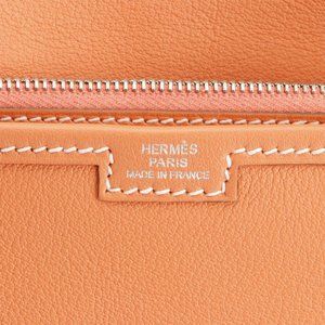 Jige leather wallet Hermès Blue in Leather - 23654434